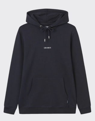 Sudadera Le Deux azul oscuro capucha